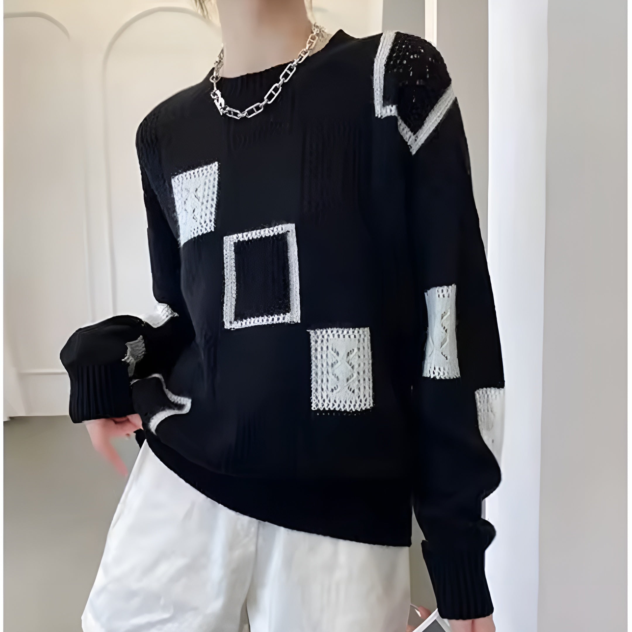 Modern Geometric Knit